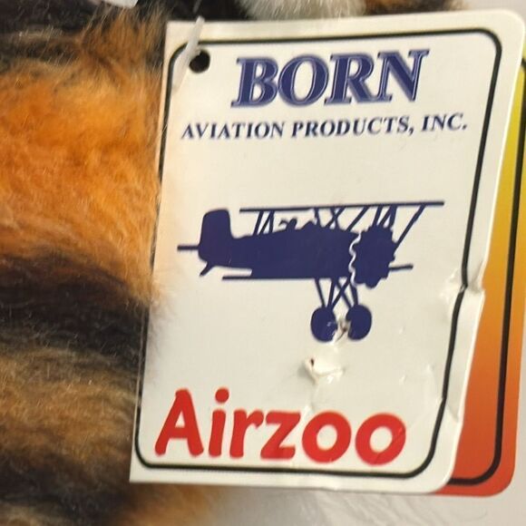 Air Zoo Pilot Flying Tiger Plush Bomber, Jacket, Goggles & Logo Scarf, Tags RARE - Picture 5 of 11